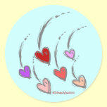 Falling Hearts Stickers stickers
