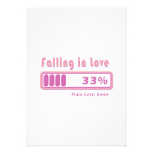 Falling in Love percentage Personalized Invitations