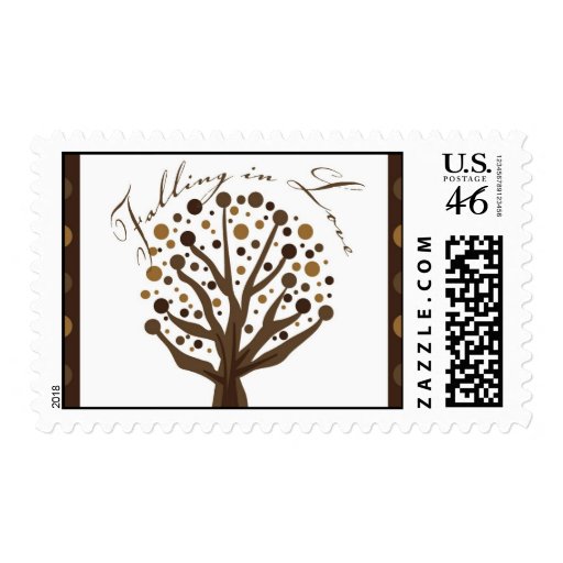 "Falling in Love" Wedding Invitation Stamp