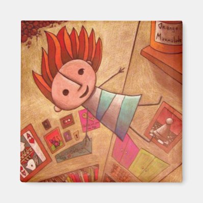 Falling Into Wonderland Refrigerator Magnet