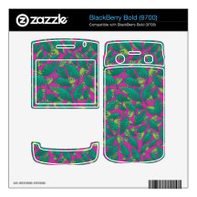 Falling Leafs Pattern Purple BlackBerry Bold Skin