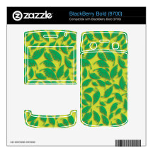 Falling Leafs Pattern Yellow BlackBerry Decal