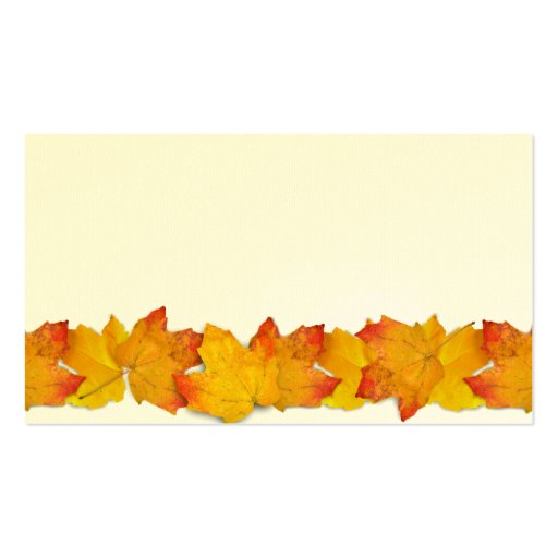 Falling Leaves 100 Blank Place Cards Business Cards (front side)