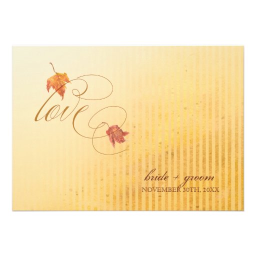 Falling Leaves - Autumn Fall Wedding Invitations