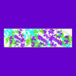 Falling Leaves in Turquoise, Purple and Lime bumper stickers