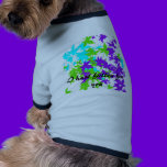 Falling Leaves in Turquoise, Purple and Lime pet clothing
