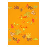 Falling Leaves Orange Invitation invitations
