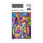 Falling Leaves Postage Stamp