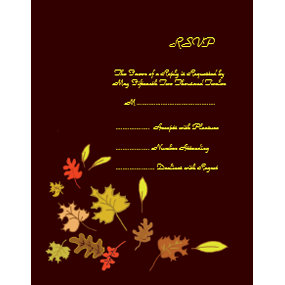 Falling Leaves RSVP invitation