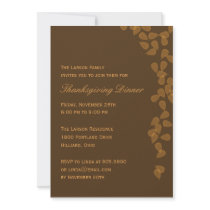 Falling Leaves Thanksgiving Party Invitation by berryberrysweet Falling Leaves Thanksgiving Party Invitation
