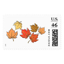 Falling Maple Leaves postage by White_Wedding Falling Maple Leaves postage