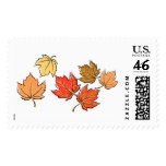 Falling Maple Leaves Stamps