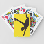 Falling person playing cards