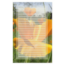 Falling Poppy Lined Stationery
