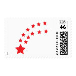 falling red stars postage stamp