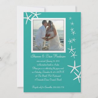 Falling Sea Stars Post-Wedding Photo Invitation