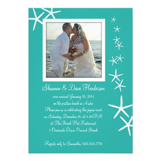Falling Sea Stars Post-Wedding Photo Invitation
