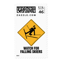 Falling Skiers postage by alternateworlds Falling Skiers postage