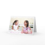 Falling snow flakes white border holiday photo card
