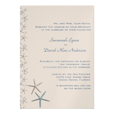 Falling Stars Tropical Wedding Invitations