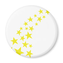 falling yellow stars refrigerator magnet