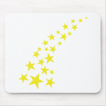 falling yellow stars mouse pad