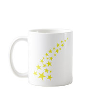 falling yellow stars coffee mug
