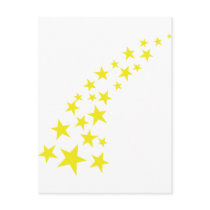 falling yellow stars postcards