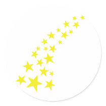 falling yellow stars stickers