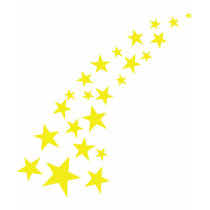falling yellow stars t-shirts