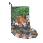 Falln Drinking Tiger Small Christmas Stocking