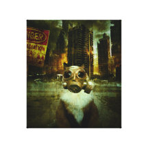 Fallout Kitty Stretched Canvas Print