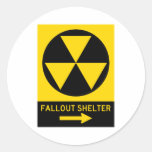 Fallout Shelter Guide Highway Sign Round Stickers