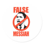 FALSE MESSIAH T-SHIRT ROUND STICKERS