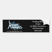 Fame Games Slogan Bumper Sticker