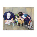 famila de turistas postcards