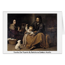 Familia Del Pajarito By Bartolome Esteban Murillo Greeting Cards