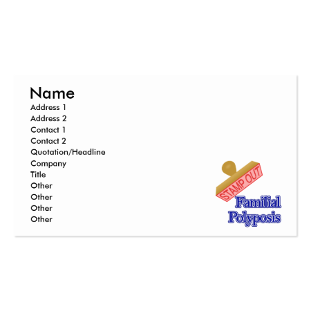 Familial Polyposis Business Card Template