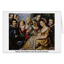Family And Father-In-Law By Jacob Jordaens Greeting Cards