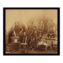 Family and Soldiers near Washington, DC 1862 posters