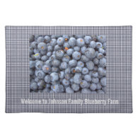 Family blueberry farm or restaurant placemats