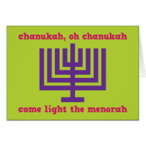 Family Chanukah greeting card cards
