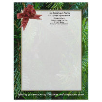 Family Christmas Letter, Personalized Letterhead