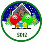 Family Christmas Ornament 2012 Cut Out