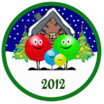 Family Christmas Ornament 2012 Photo Cut Outs
