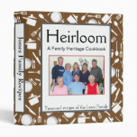Family Cookbook - Customize - 1-inch BROWN Binders