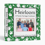 Family Cookbook - Customize - 1-inch GREEN Binder