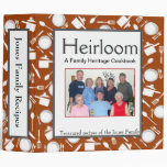 Family Cookbook - Customize 2-inch DK BURNT ORANGE Vinyl Binders