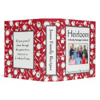 Family Cookbook - Customize 2-inch RED Binders