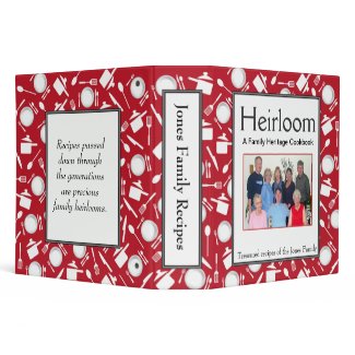 Family Cookbook - Customize 2-inch RED Binders
